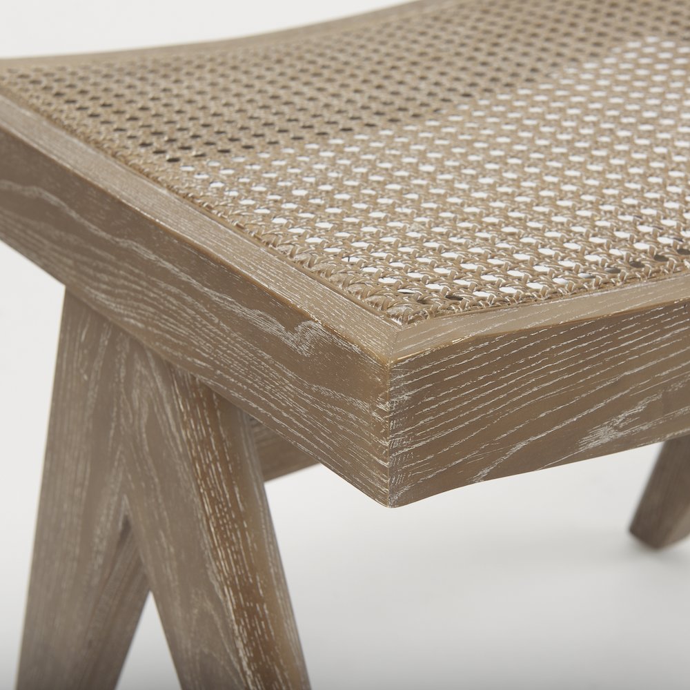 Medium Brown Wooden Stool. Picture 9