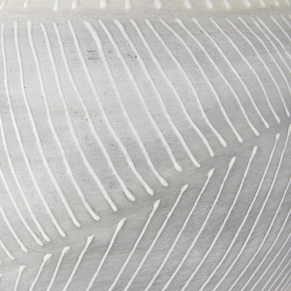 Blume 12.5H Off-White Gray Textured Vase. Picture 11