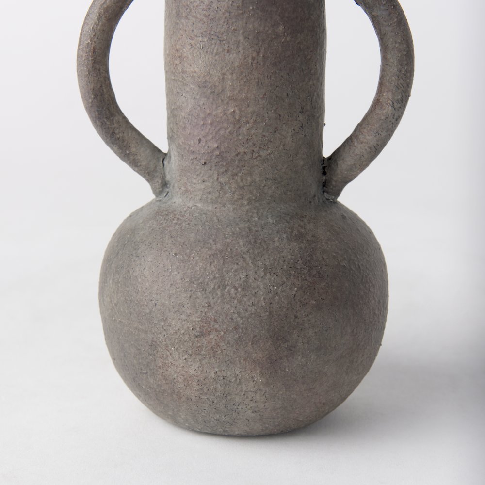 Arman6.7H Brown-Gray Double Ear Vase. Picture 11