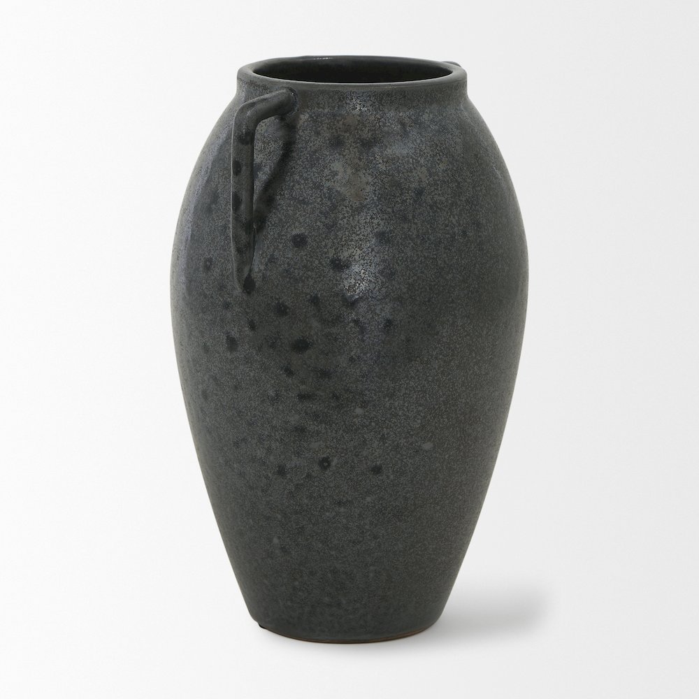 Kora Medium Dark Metallic Double Ear Vase. Picture 9