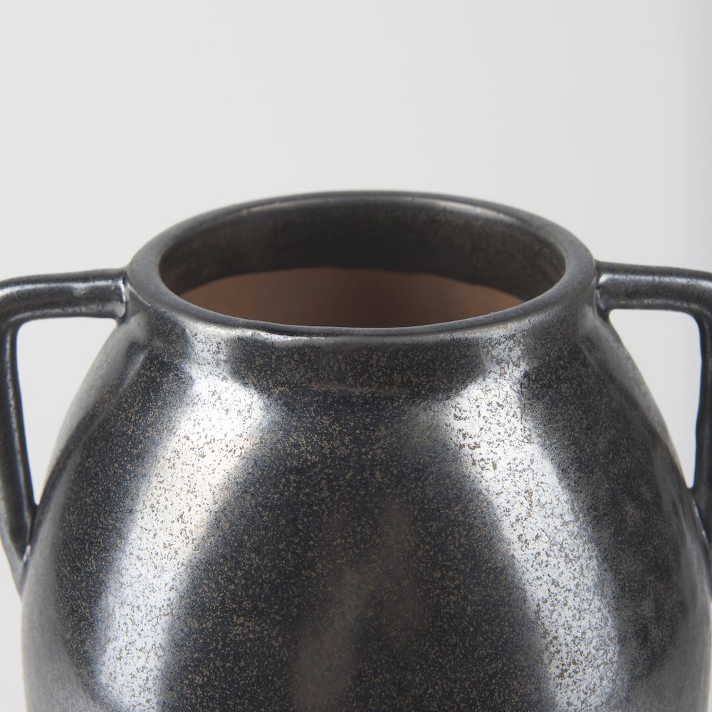 Kora Medium Dark Metallic Double Ear Vase. Picture 10