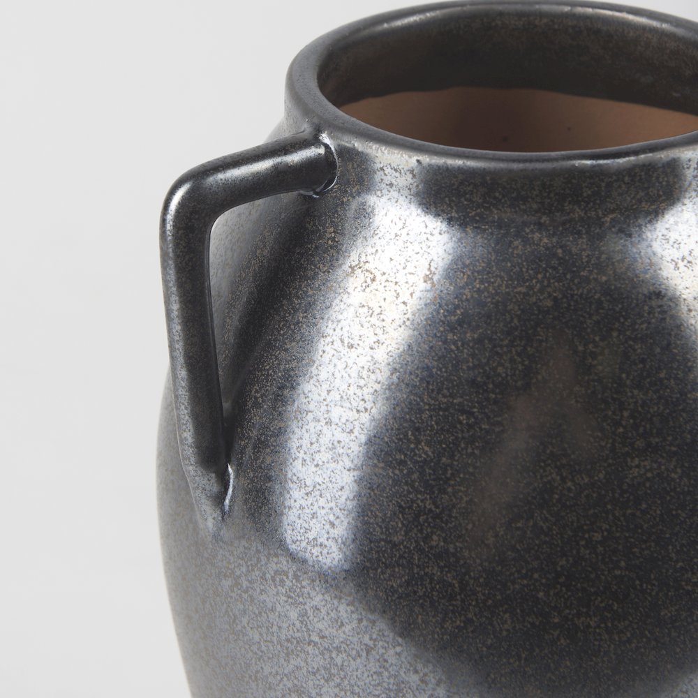 Kora Medium Dark Metallic Double Ear Vase. Picture 12