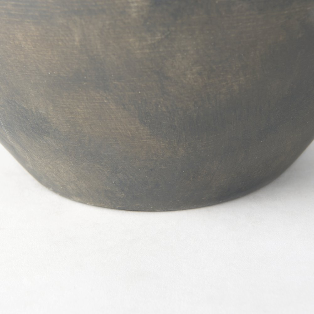 Kilian Short Brown-Gray Double Ear Vase. Picture 11