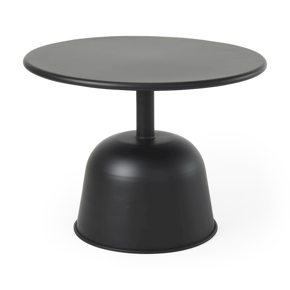 Metal Matte Black Accent Table. Picture 1