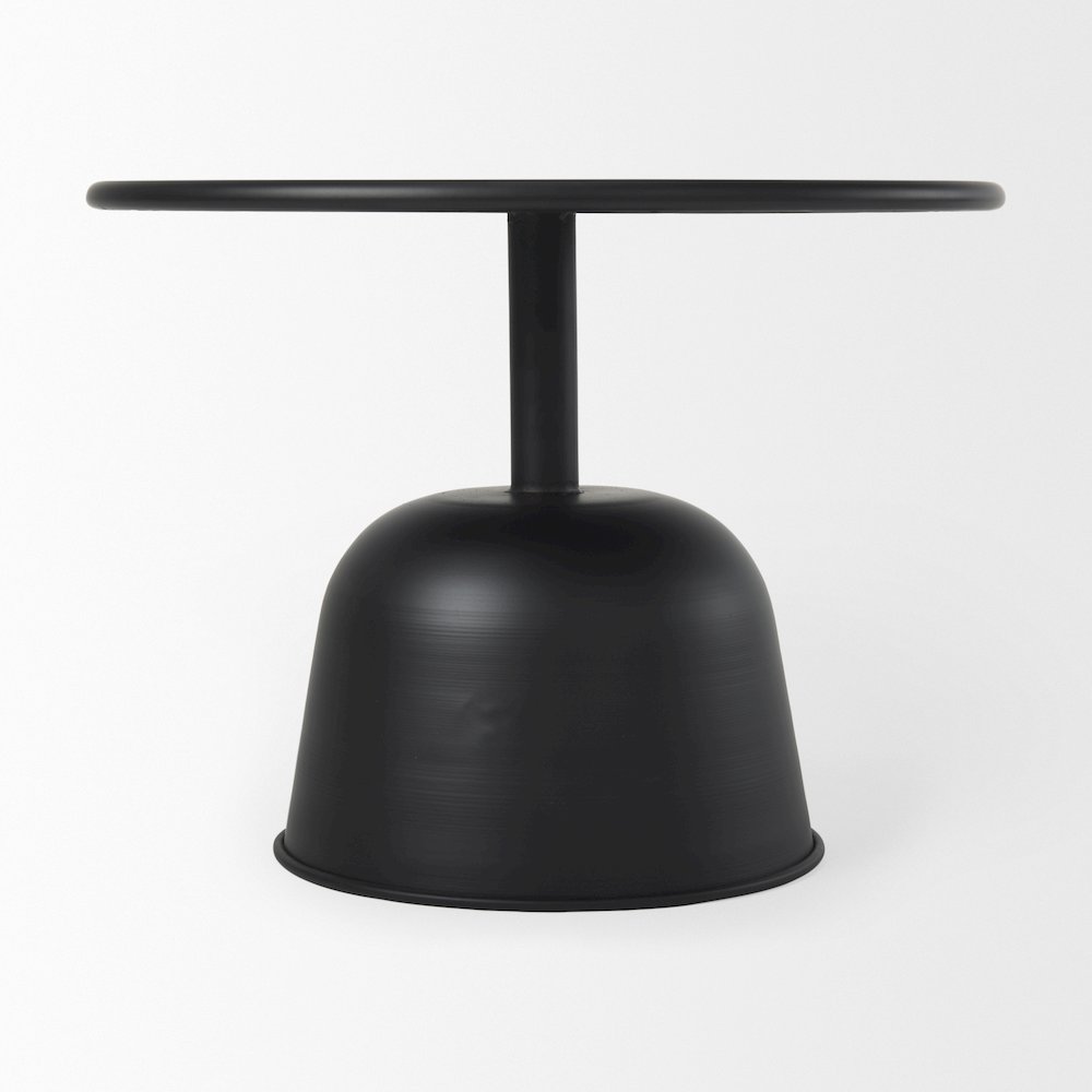 Metal Matte Black Accent Table. Picture 2