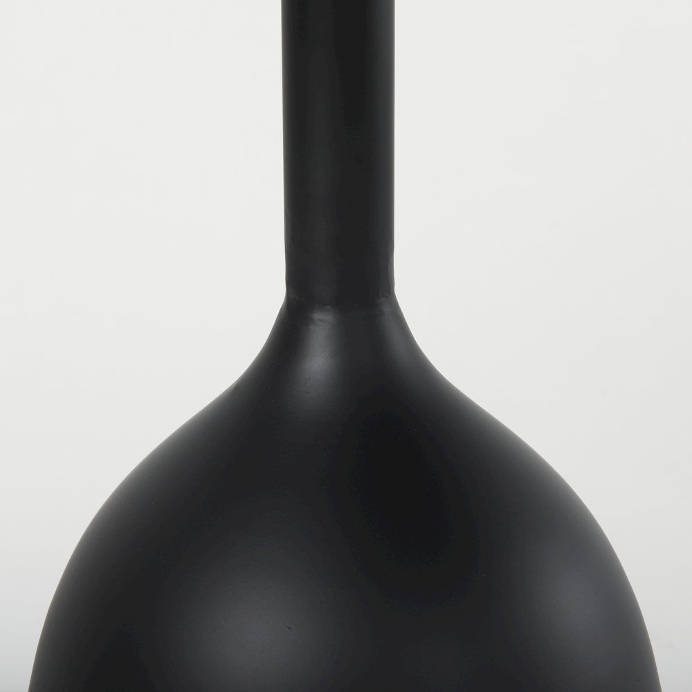 Matte Black Metal Accent Table. Picture 5