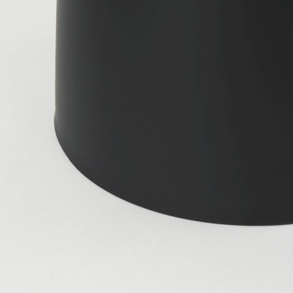 Matte Black Metal Accent Table. Picture 6