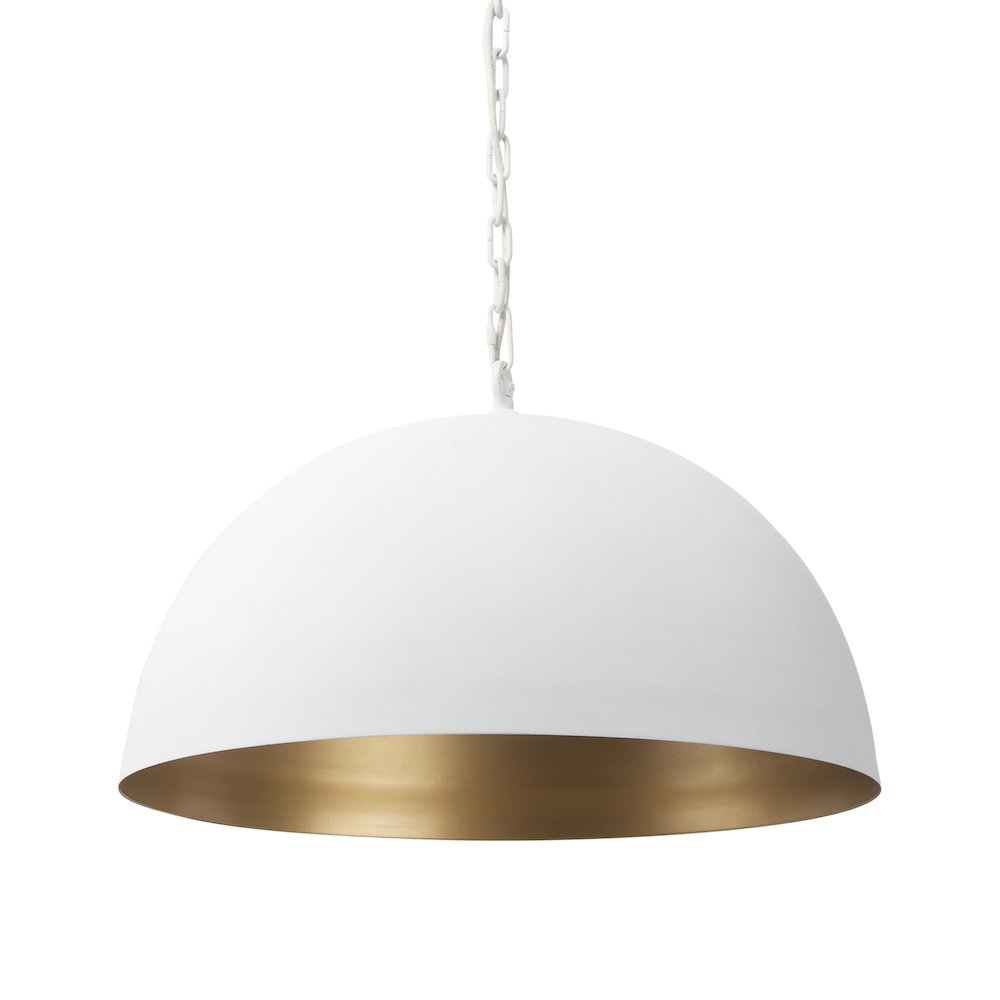 Juniper 24" Round White Dome Pendant Light. Picture 1