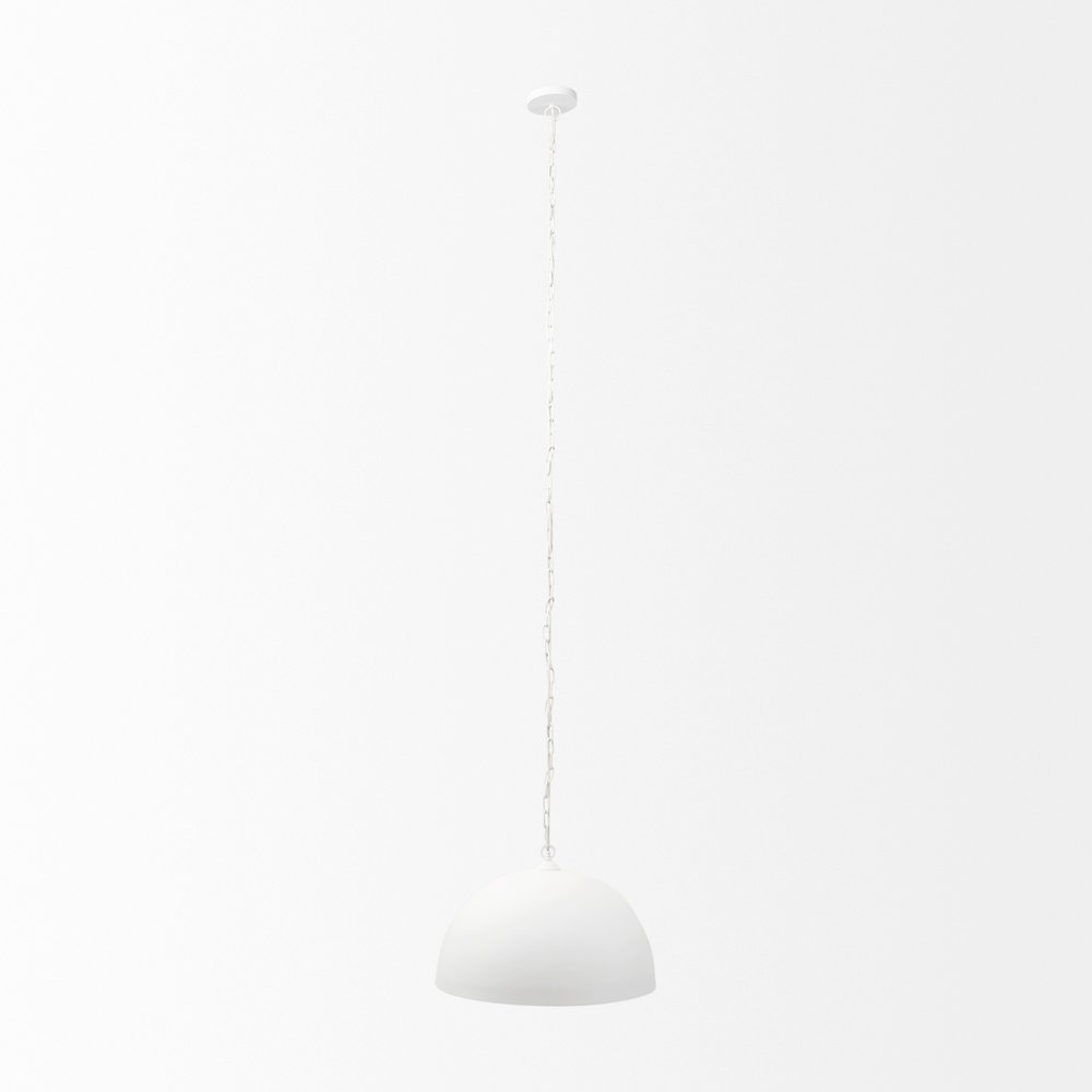 Juniper 24" Round White Dome Pendant Light. Picture 3