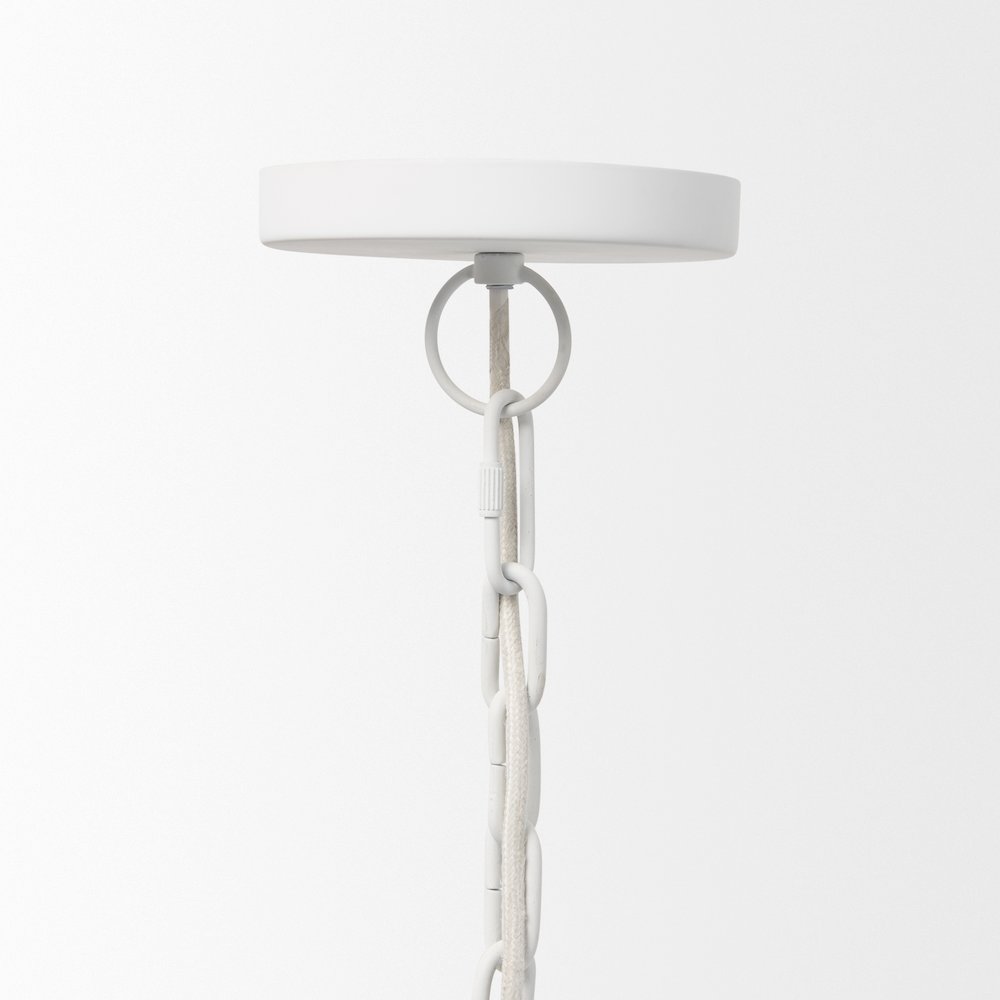 Juniper 24" Round White Dome Pendant Light. Picture 4