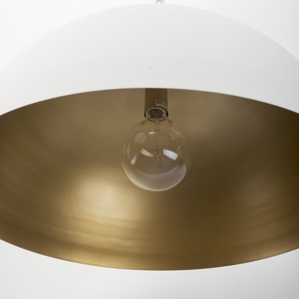 Juniper 24" Round White Dome Pendant Light. Picture 7