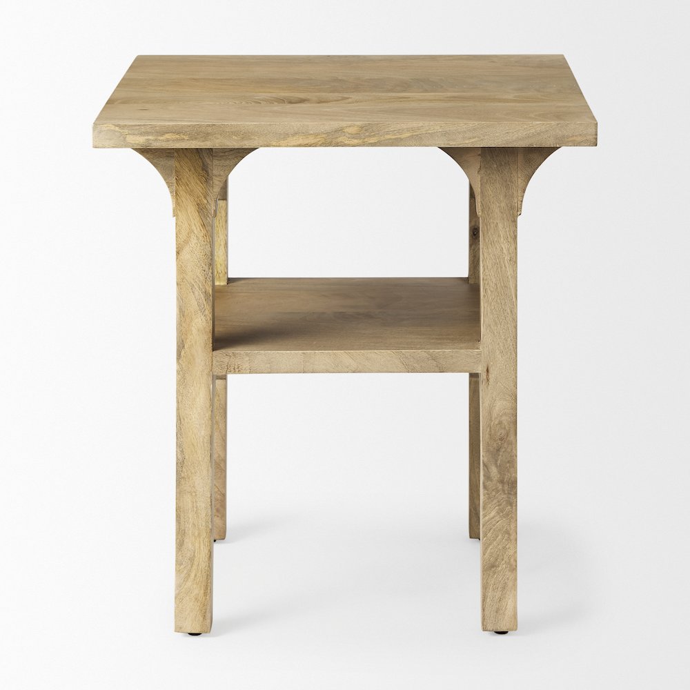 Light Wood Bridge Accent Table. Picture 3