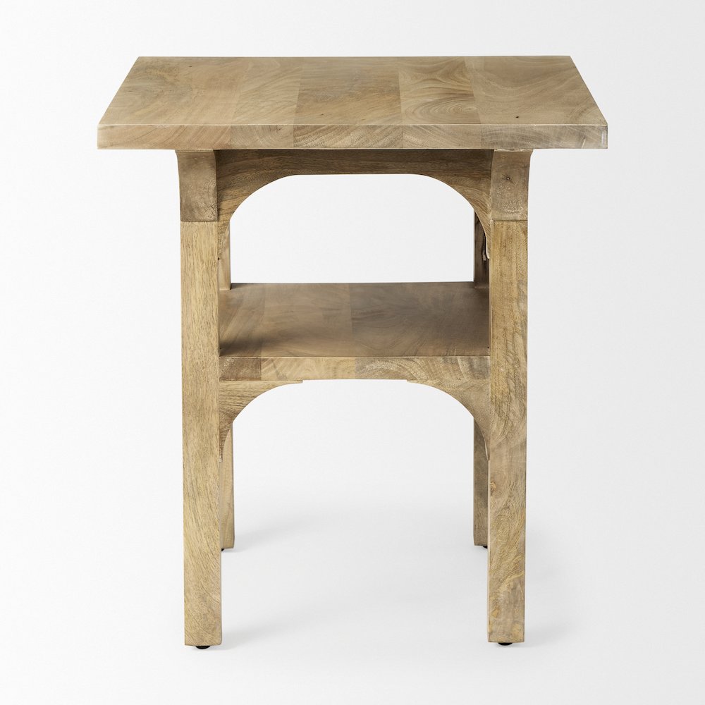 Light Wood Bridge Accent Table. Picture 6
