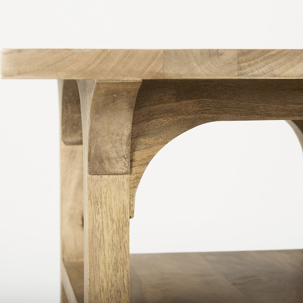 Light Wood Bridge Accent Table. Picture 8