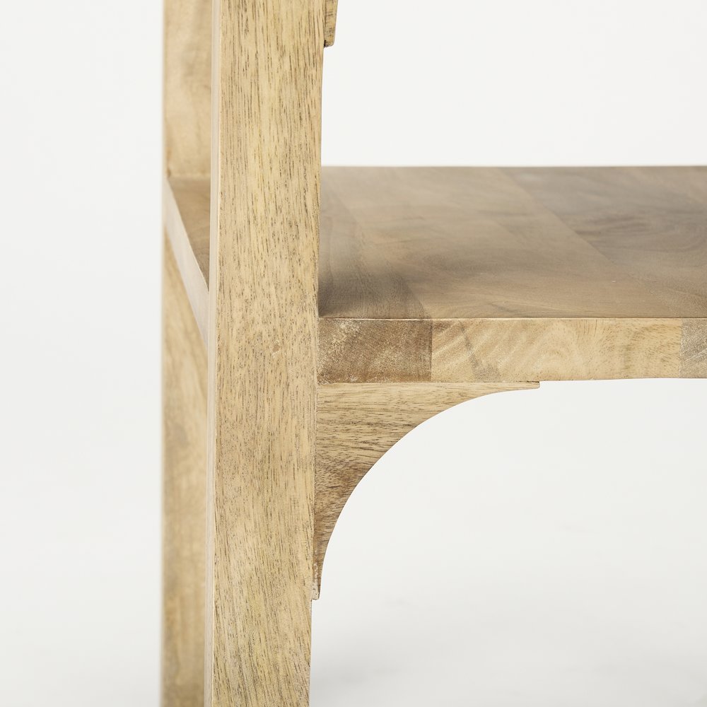 Light Wood Bridge Accent Table. Picture 9