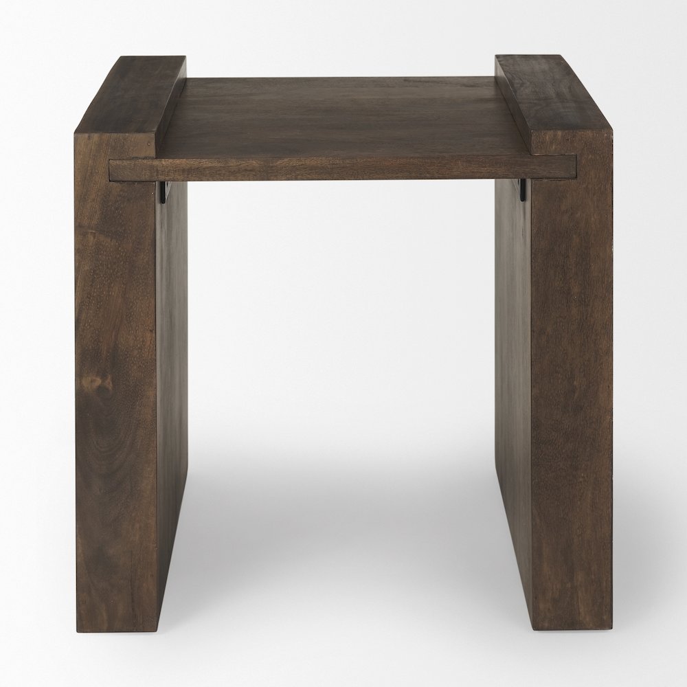Dark Brown Wood Accent Table. Picture 2