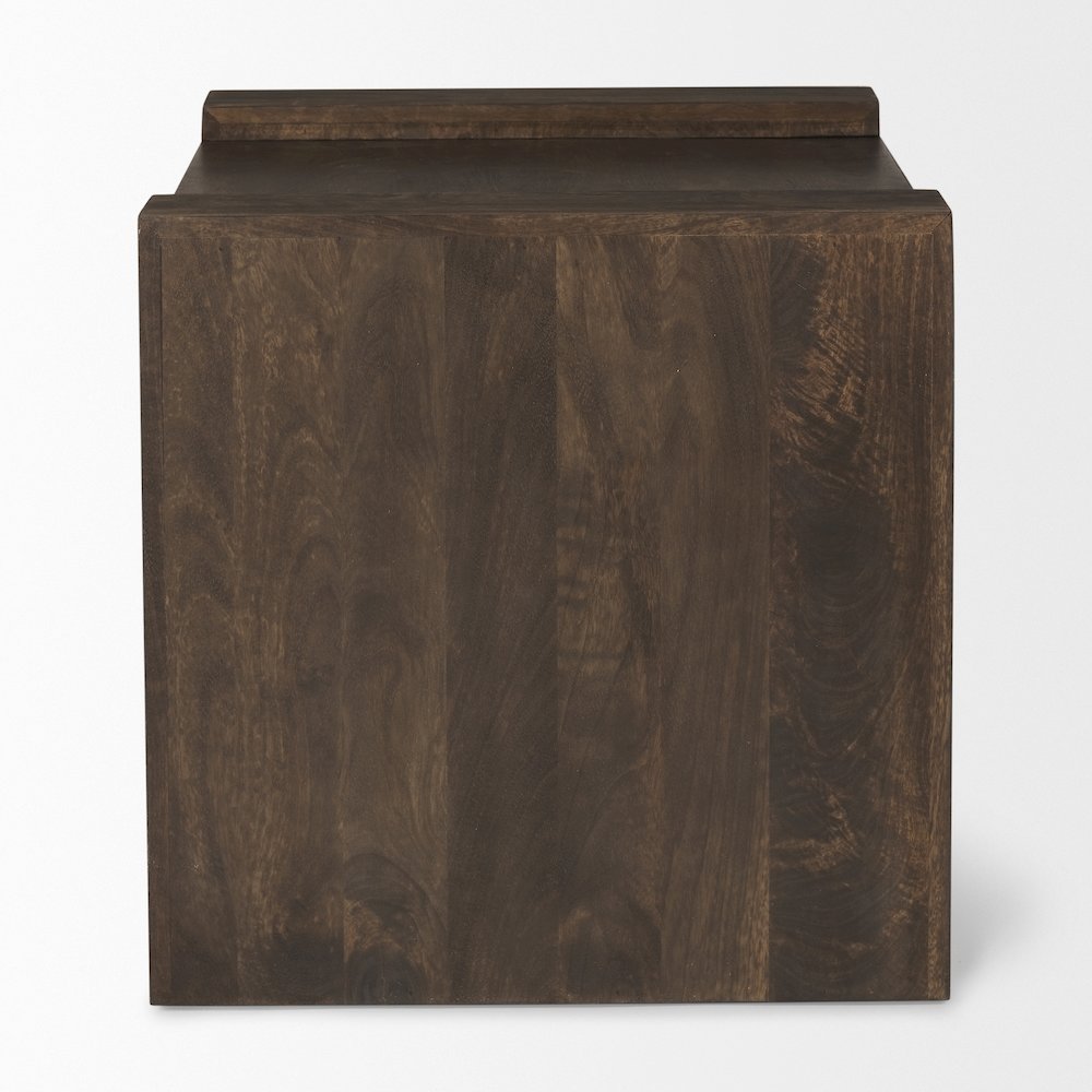 Dark Brown Wood Accent Table. Picture 3