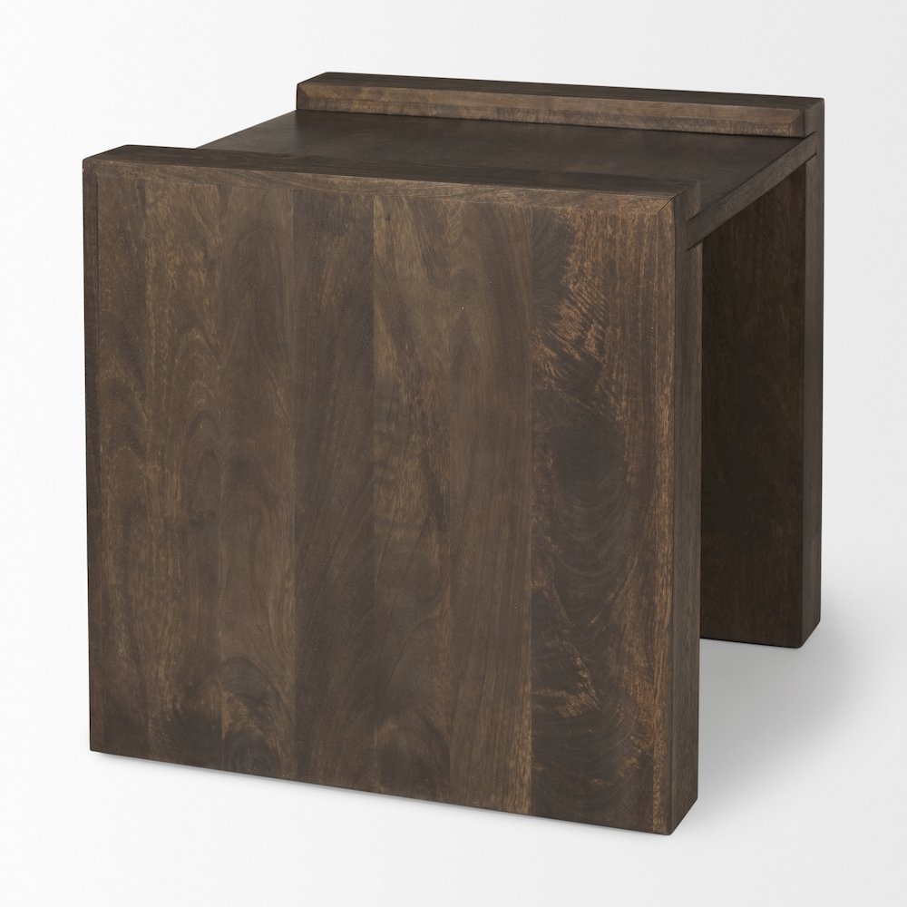 Dark Brown Wood Accent Table. Picture 5