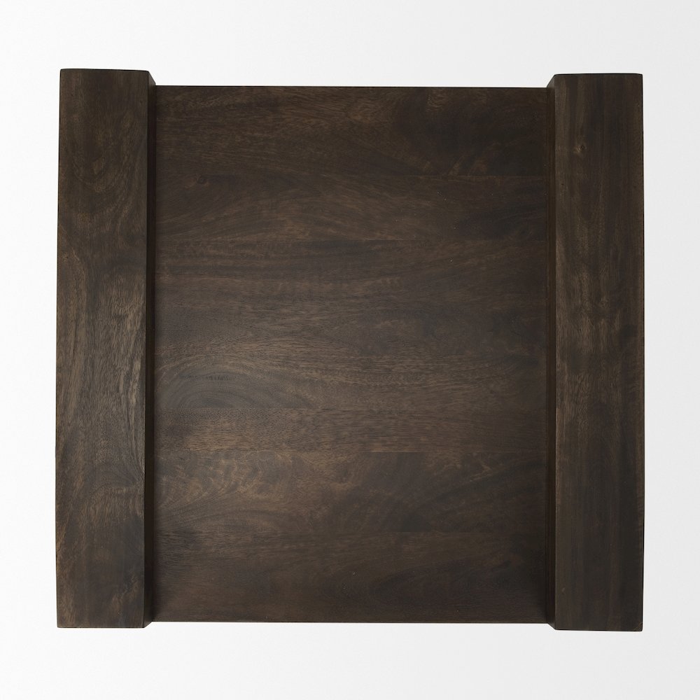 Dark Brown Wood Accent Table. Picture 6