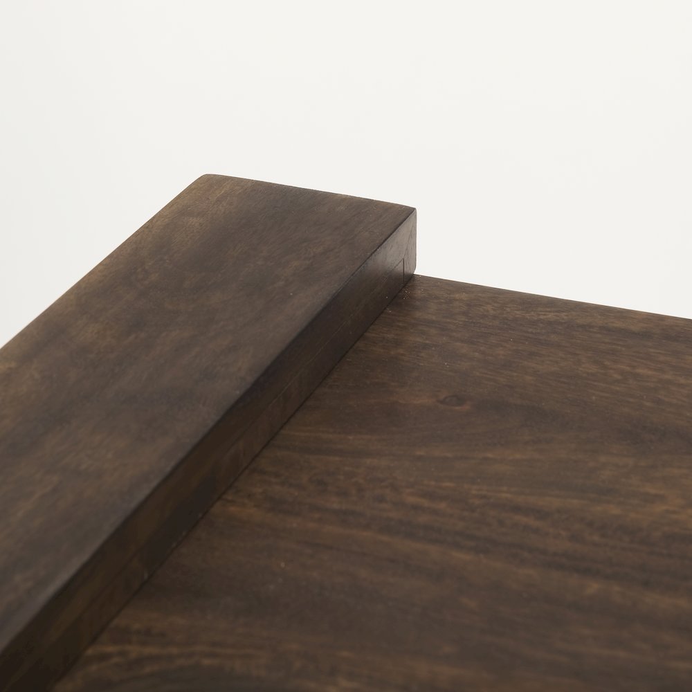Dark Brown Wood Accent Table. Picture 7