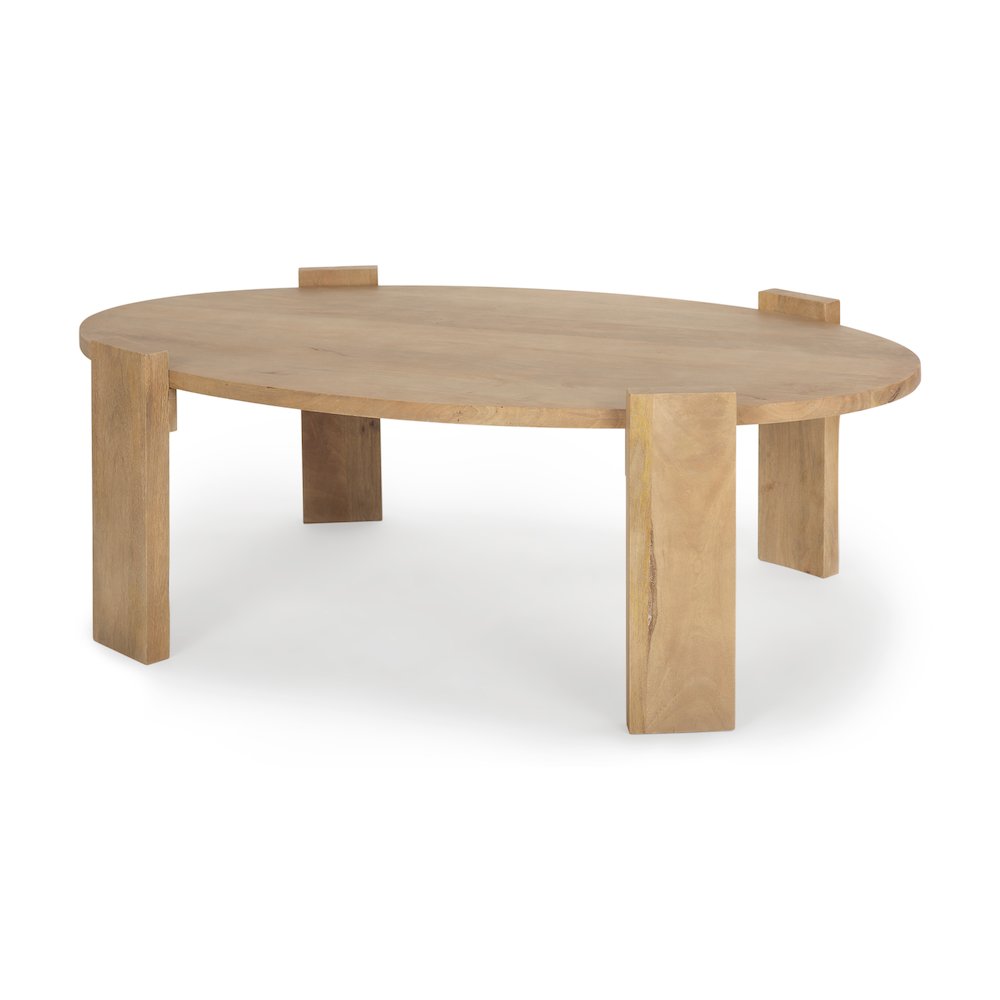 Light Brown Oblong Coffee Table. Picture 1