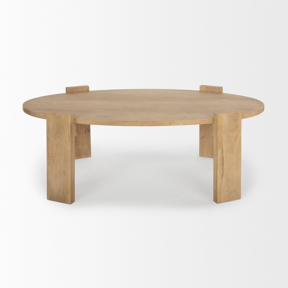 Light Brown Oblong Coffee Table. Picture 5