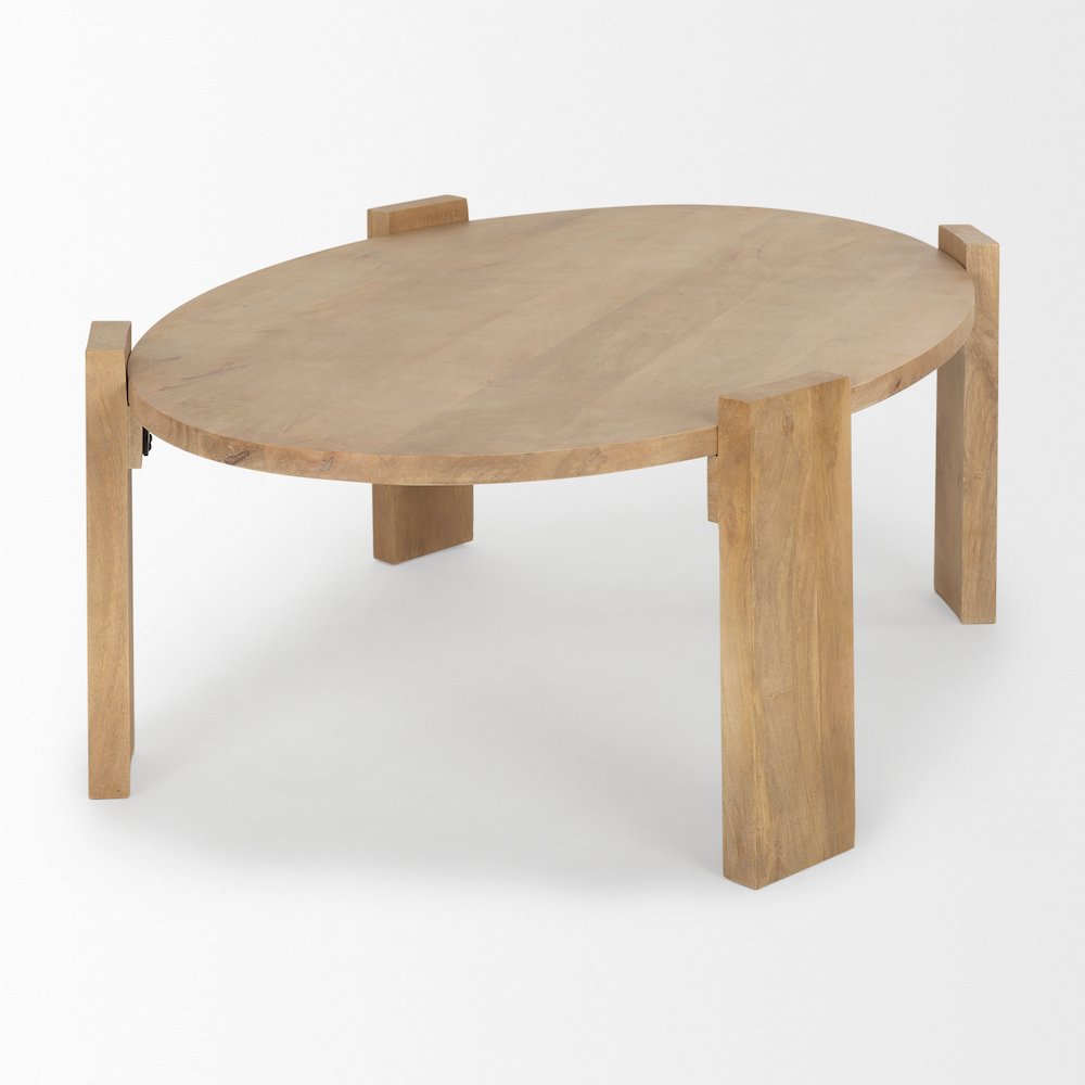 Light Brown Oblong Coffee Table. Picture 7