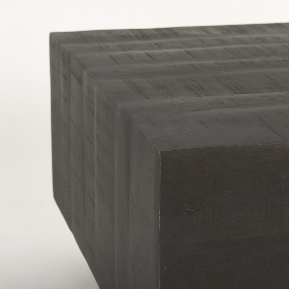 Dark Brown Wood Rectangular Coffee Table. Picture 7