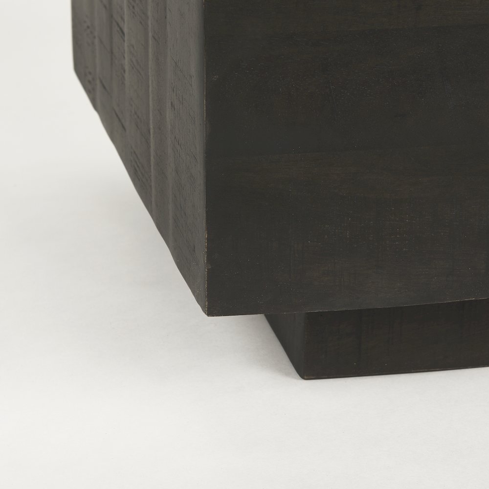Dark Brown Wood Rectangular Coffee Table. Picture 6