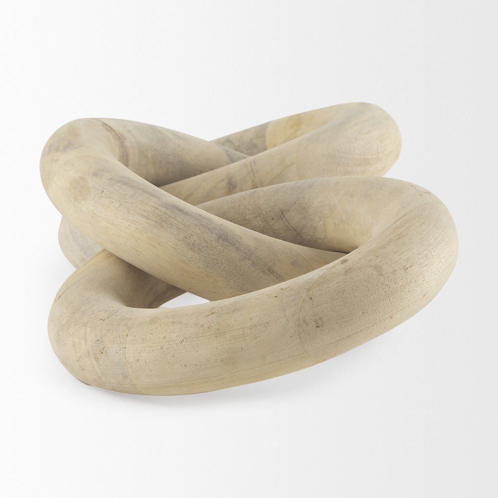 Alize Solid Wood Circular Chain Link Decorative Object. Picture 4