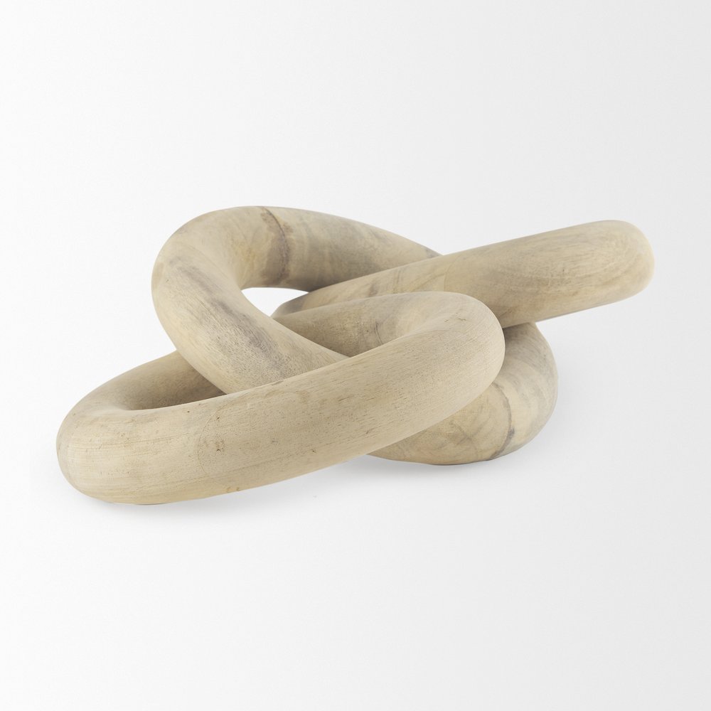 Alize Solid Wood Circular Chain Link Decorative Object. Picture 6
