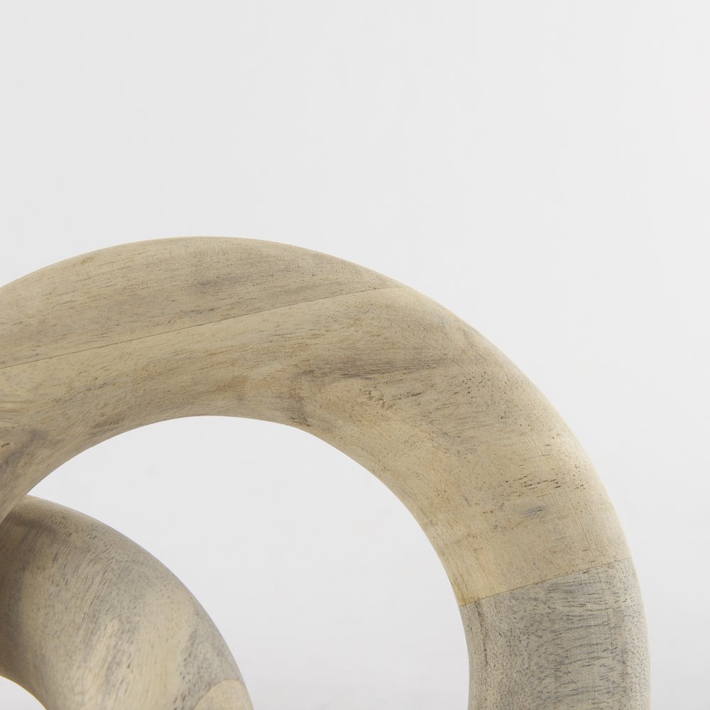Alize Solid Wood Circular Chain Link Decorative Object. Picture 7
