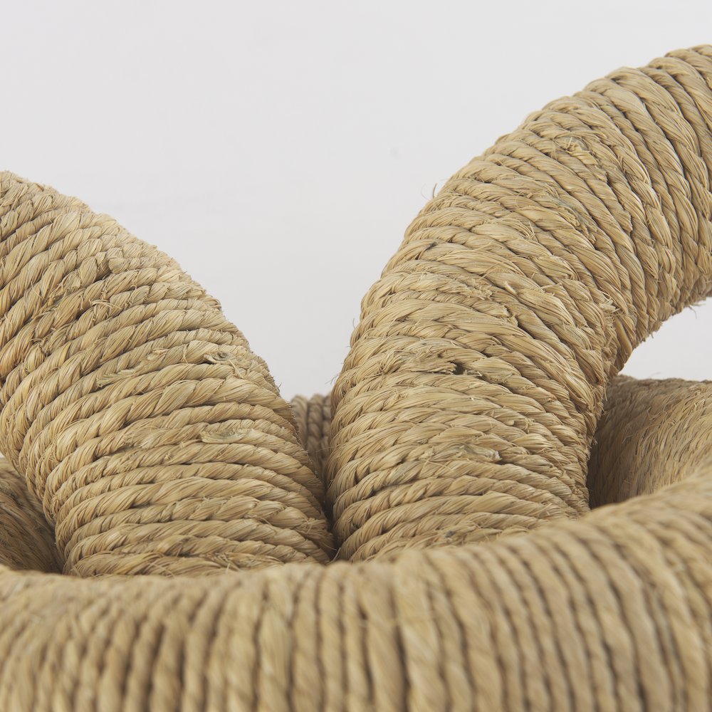 Alize Jute Wrapped Solid Wood Circular Chain Link Decorative Object. Picture 7