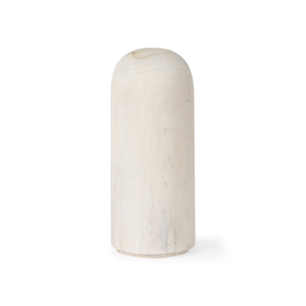 Knox Medium White-Wash Wood Decorative Object. Picture 1