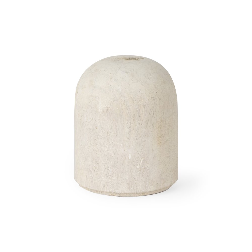 Knox Short White-Wash Wood Decorative Object. Picture 1