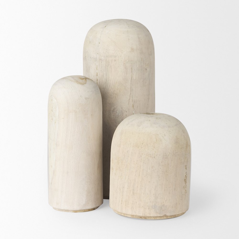 Knox Short White-Wash Wood Decorative Object. Picture 7