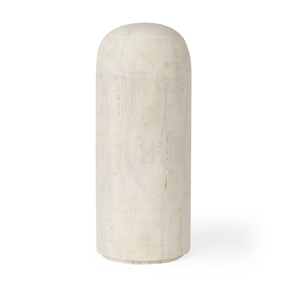 Knox Tall White-Wash Wood Decorative Object. Picture 1