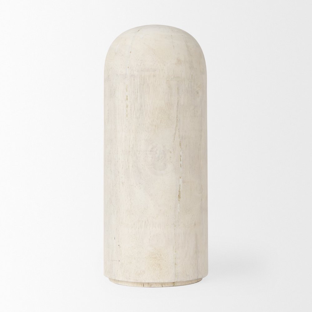 Knox Tall White-Wash Wood Decorative Object. Picture 4