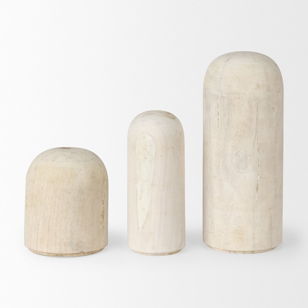 Knox Tall White-Wash Wood Decorative Object. Picture 8