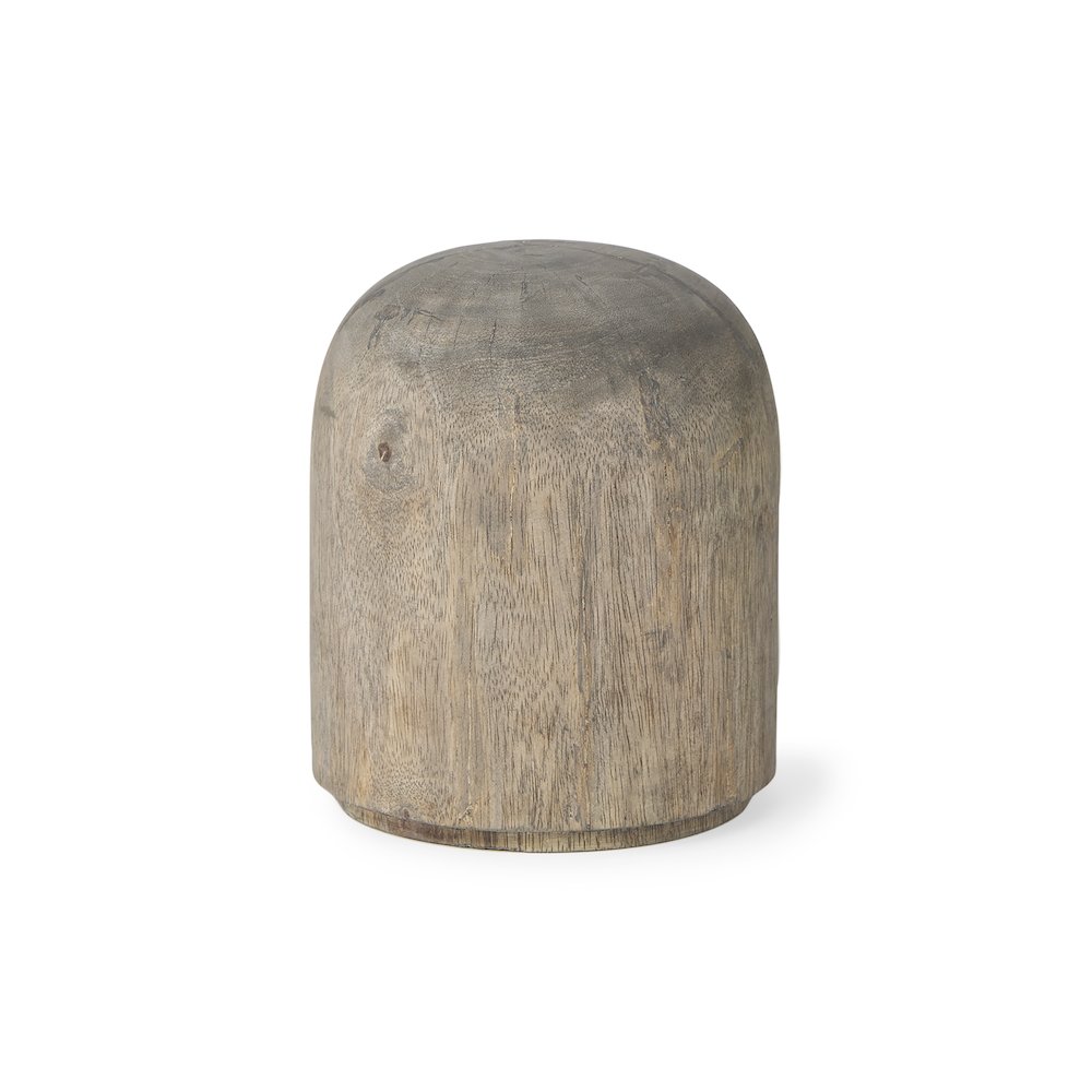 Knox Short Gray-Wash Wood Decorative Object. Picture 1