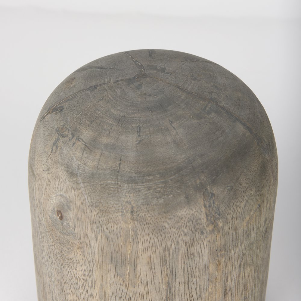 Knox Short Gray-Wash Wood Decorative Object. Picture 4