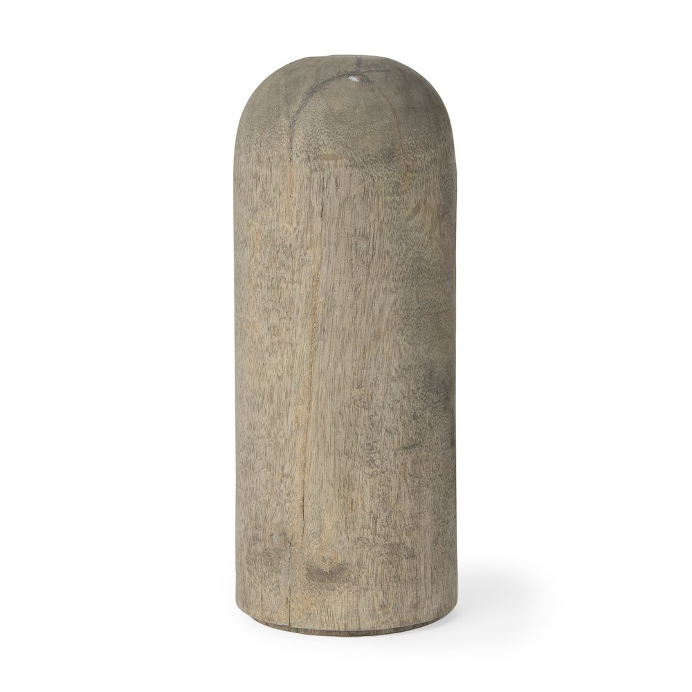 Knox Large Gray-Wash Wood Decorative Object. Picture 1