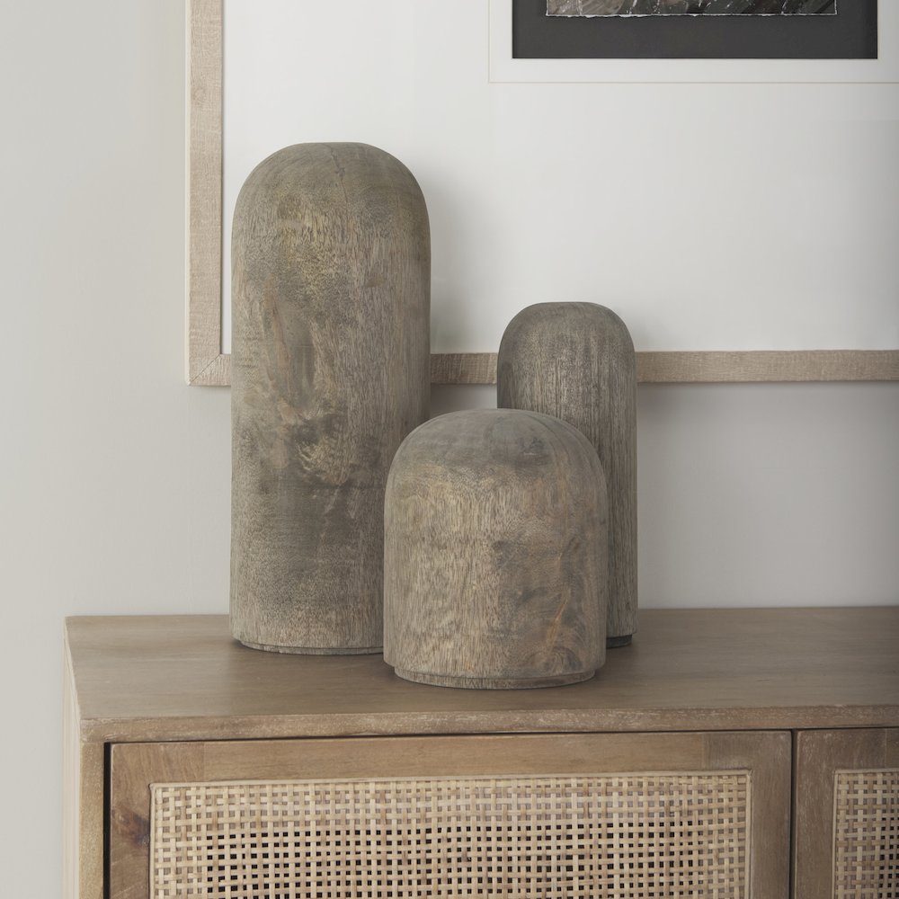 Knox Large Gray-Wash Wood Decorative Object. Picture 2