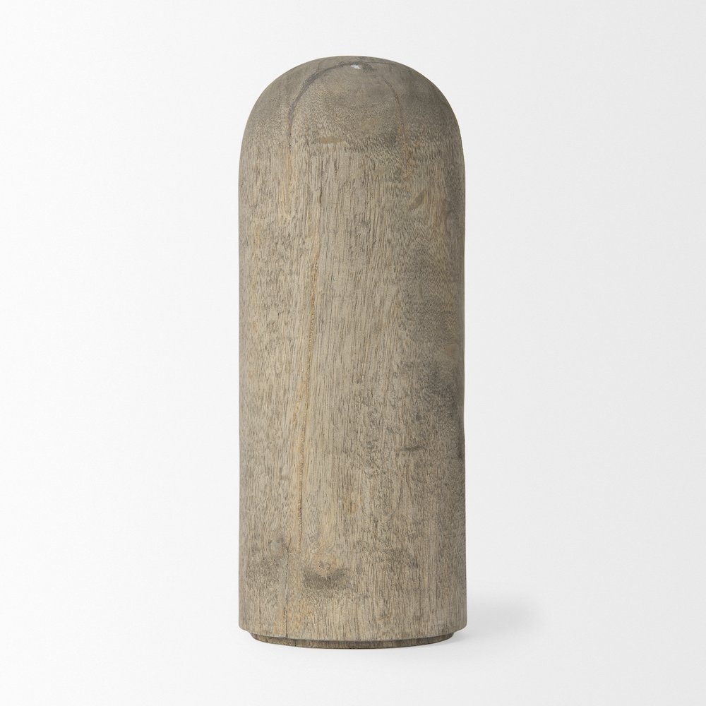 Knox Large Gray-Wash Wood Decorative Object. Picture 3