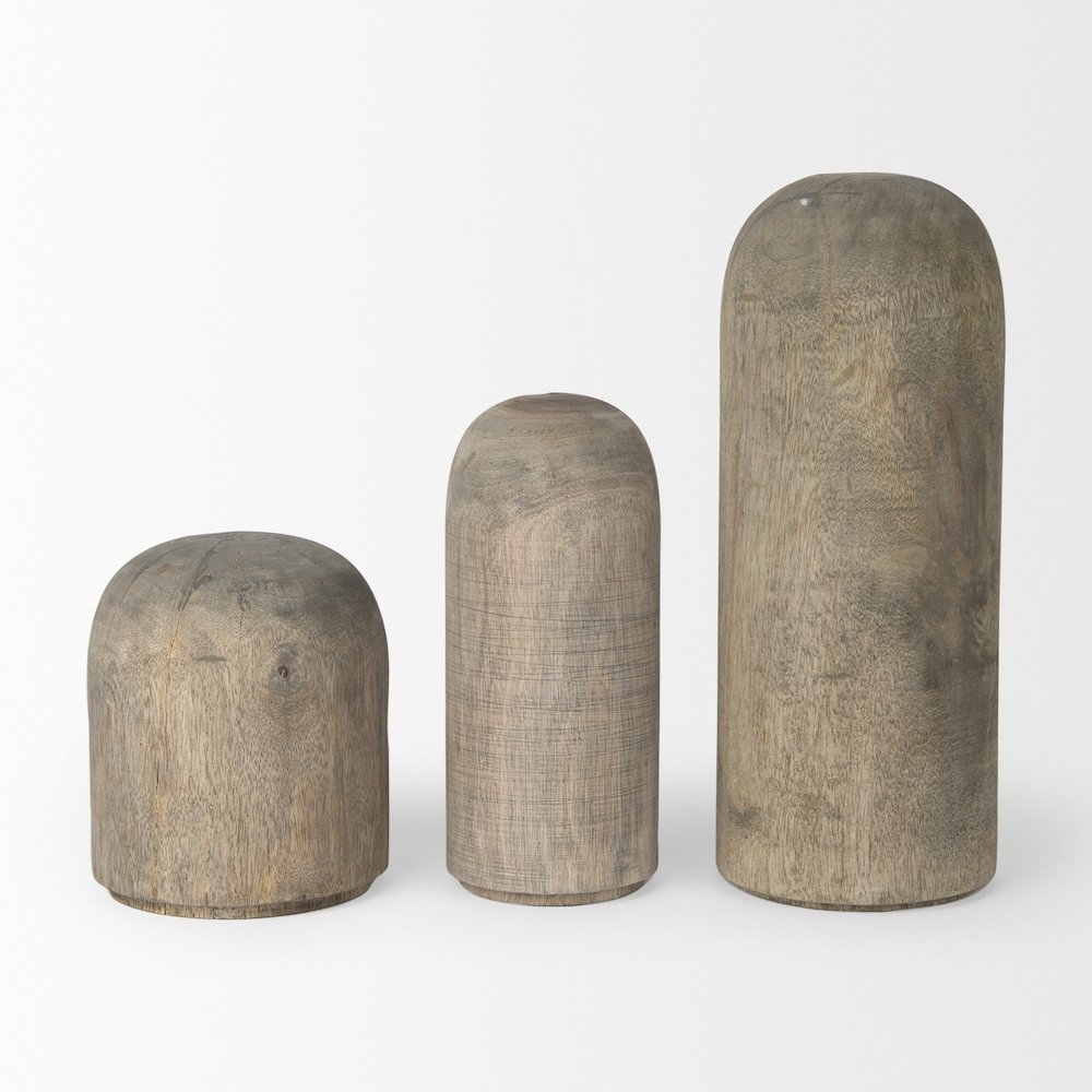Knox Large Gray-Wash Wood Decorative Object. Picture 7
