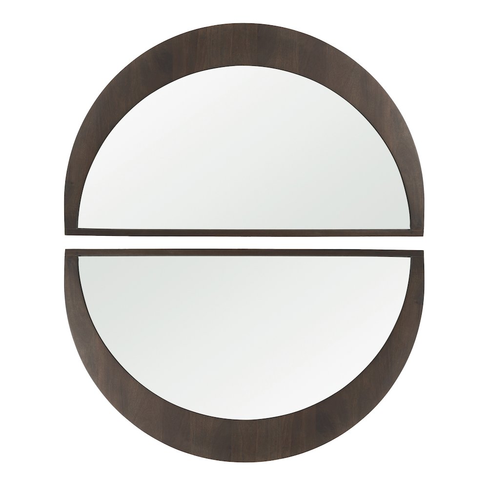 Celeste Dark Brown Wood Large Mirror. Picture 2