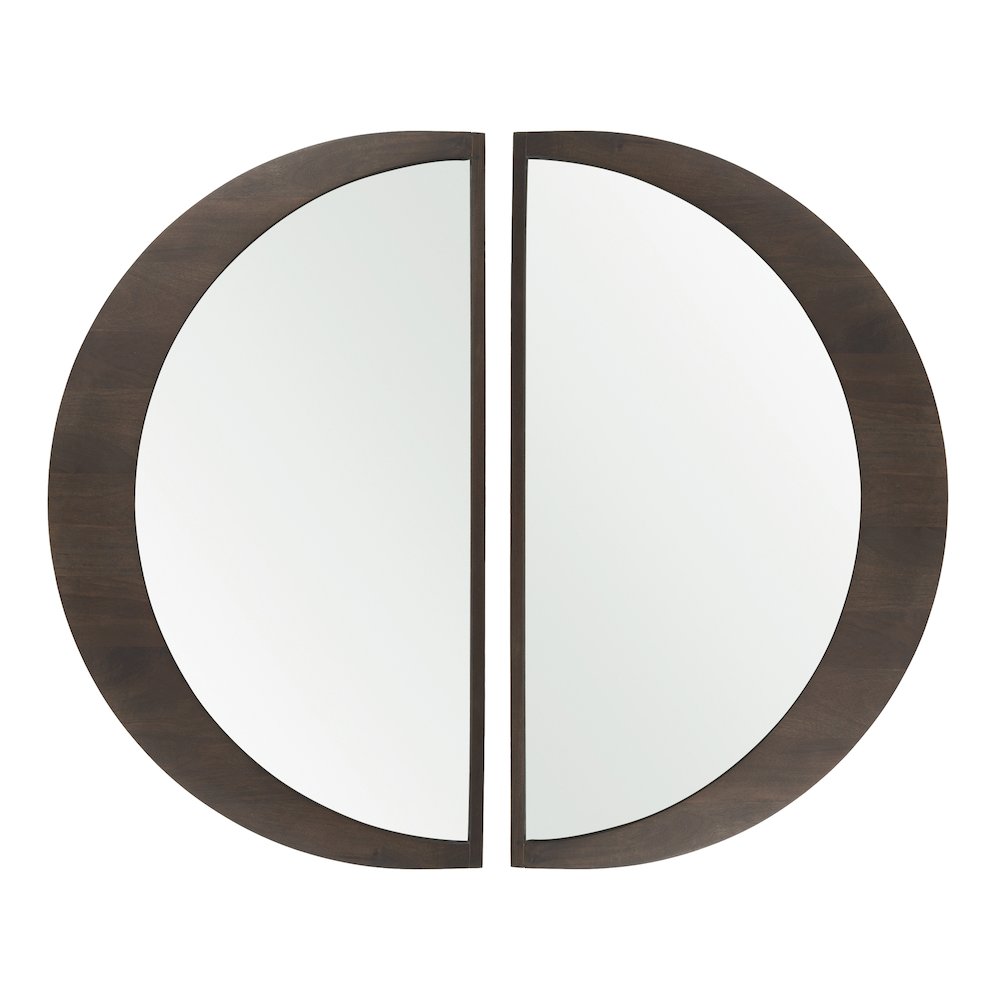 Celeste Dark Brown Wood Large Mirror. Picture 3