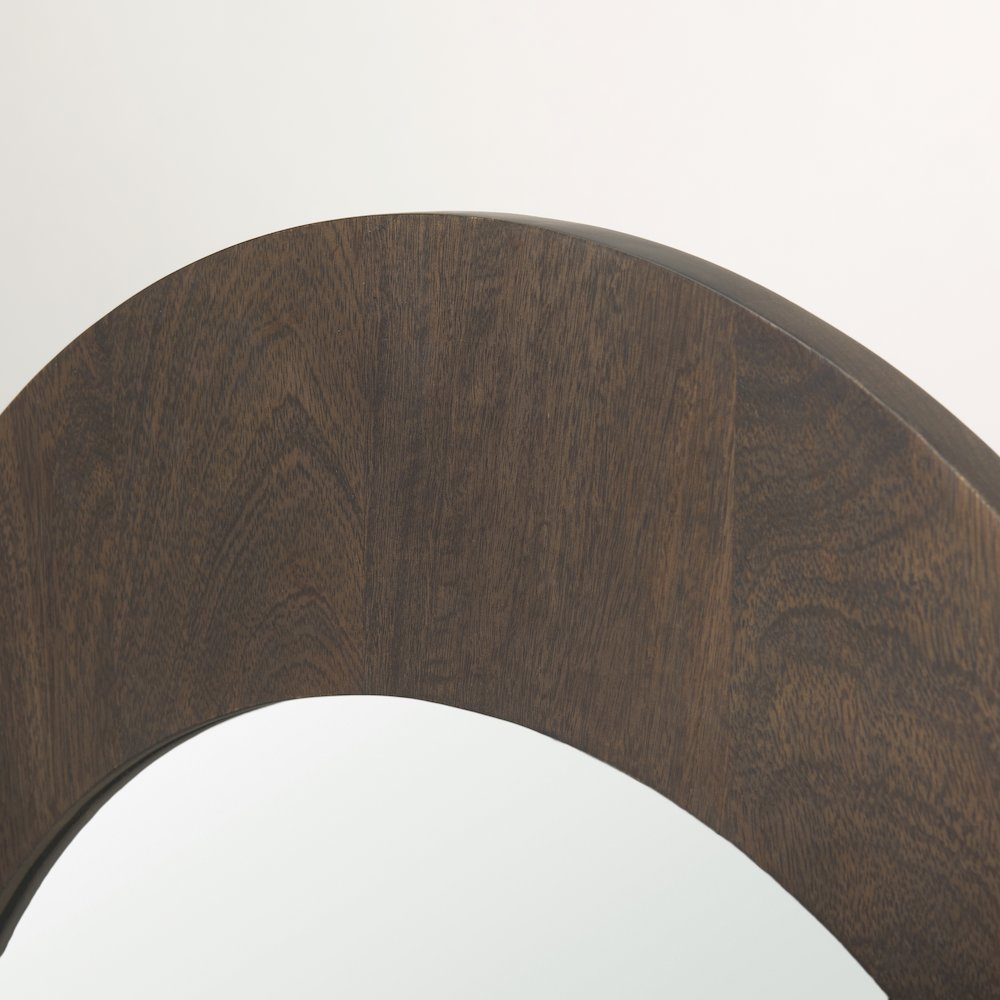 Celeste Dark Brown Wood Arched Mirror. Picture 8