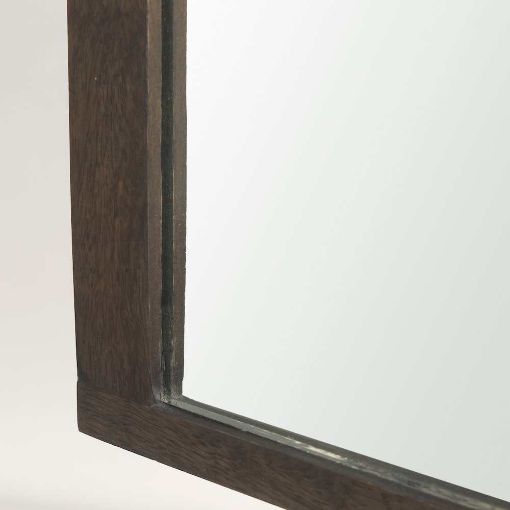 Celeste Dark Brown Wood Arched Mirror. Picture 7