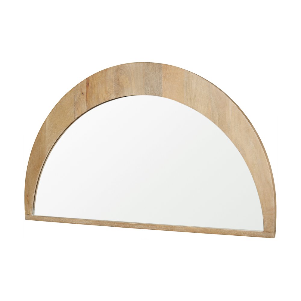 Celeste Light Brown Wood Large Mirror. Picture 1